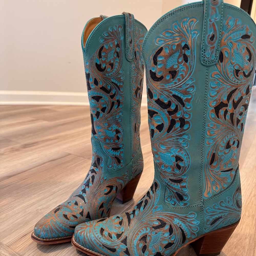 Myra USA Genuine Leather Boots Size 10 - Picture 3 of 5